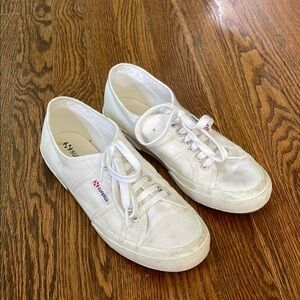 Superga Classic White Canvas Shoes